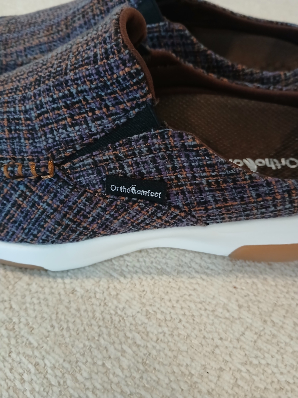 ✨️Like NEW! •OrthoComfort• Slip-On Casual Comfort Shoes - Brown Multi - Picture 13 of 14